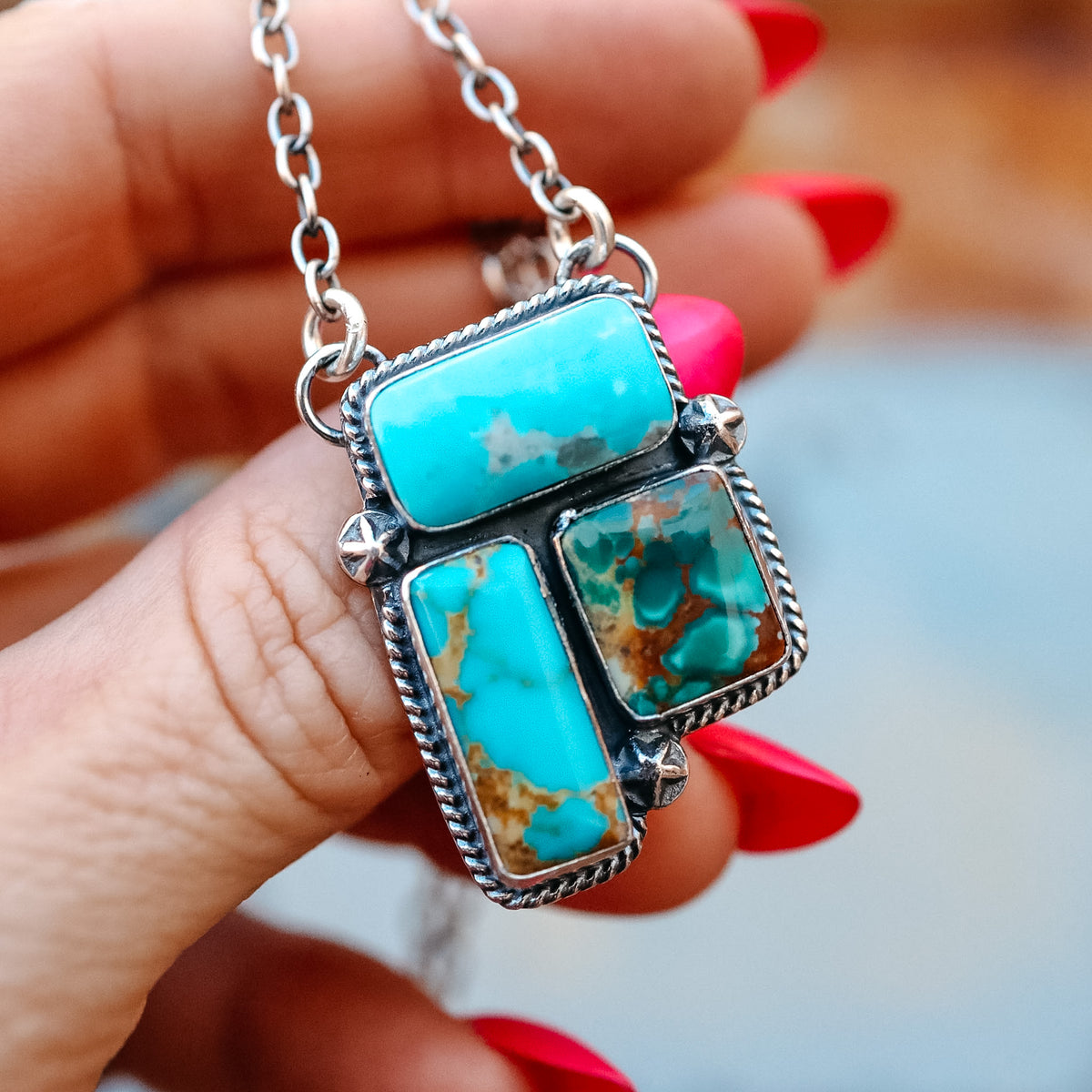‘Rectangle Cluster' Necklace - Kingman - Pick Option