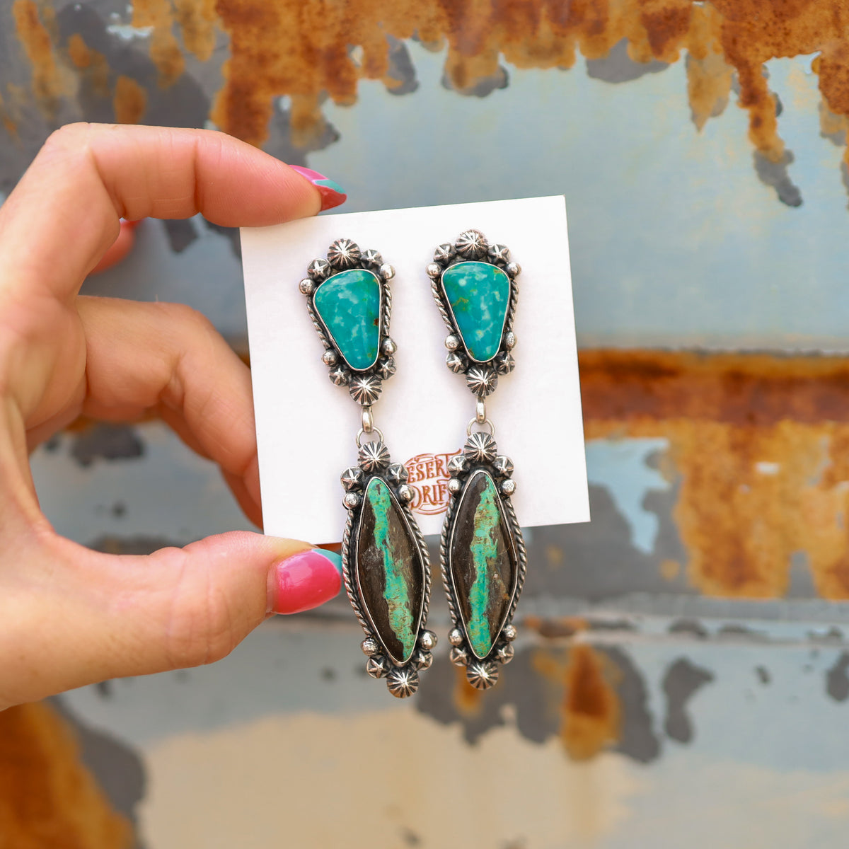 ‘Statement’ Earrings - Blackjack & Kingman