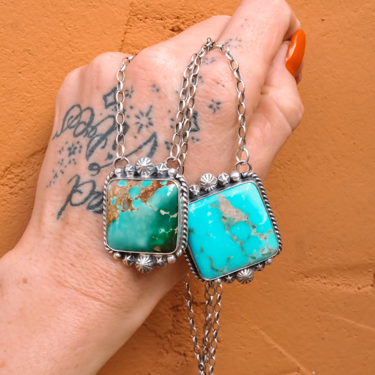 ‘Chonky Square' Statement Necklace - Kingman - Pick Option