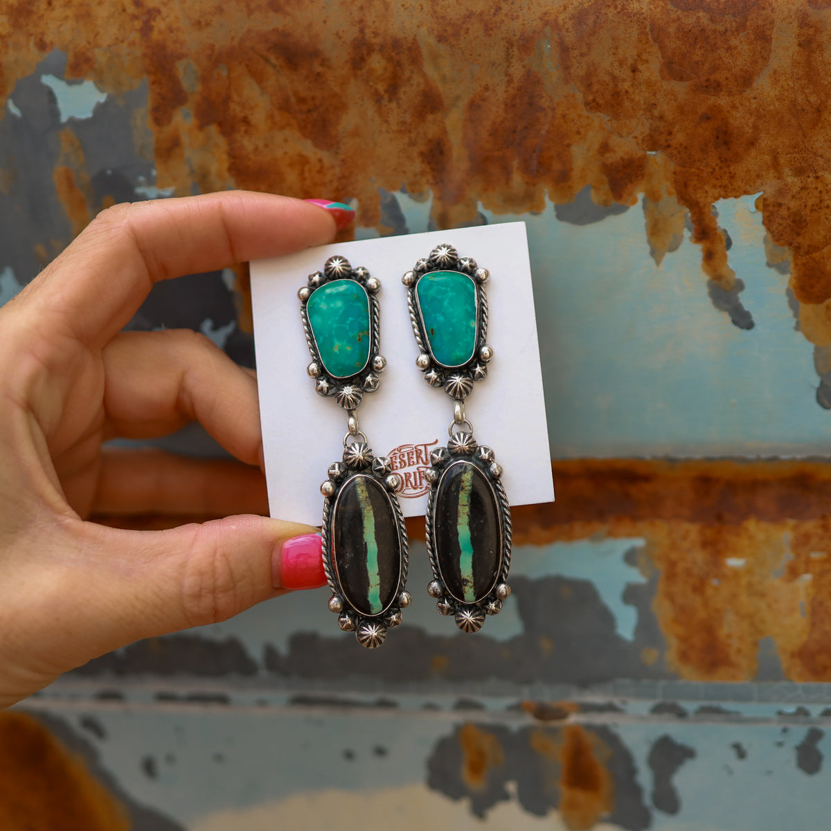 ‘Statement’ Earrings - Blackjack & Kingman