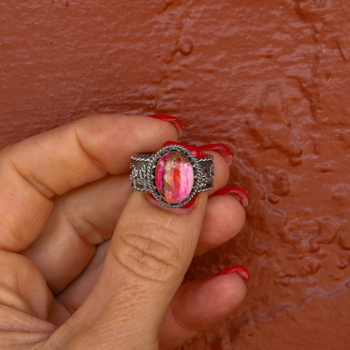 ‘Desert Day & Night' Storyteller Ring - Orange Dahlia - Size 8.25  - Pick Option