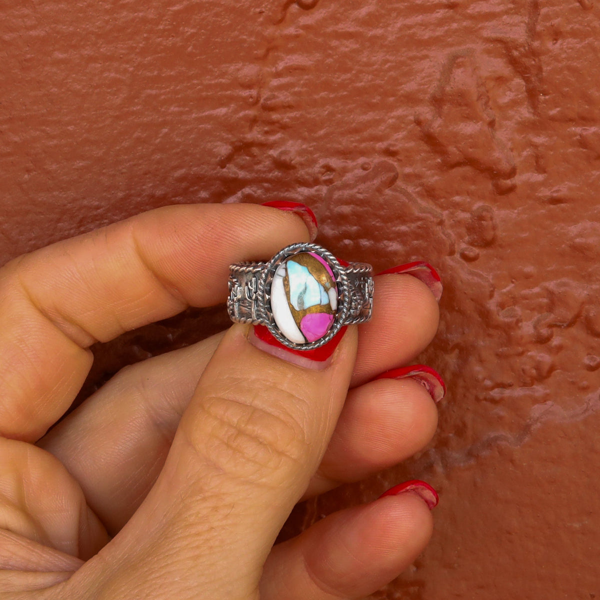 ‘Desert Day & Night' Storyteller Ring - Cotton Candy - Size 8.25  - Pick Optio