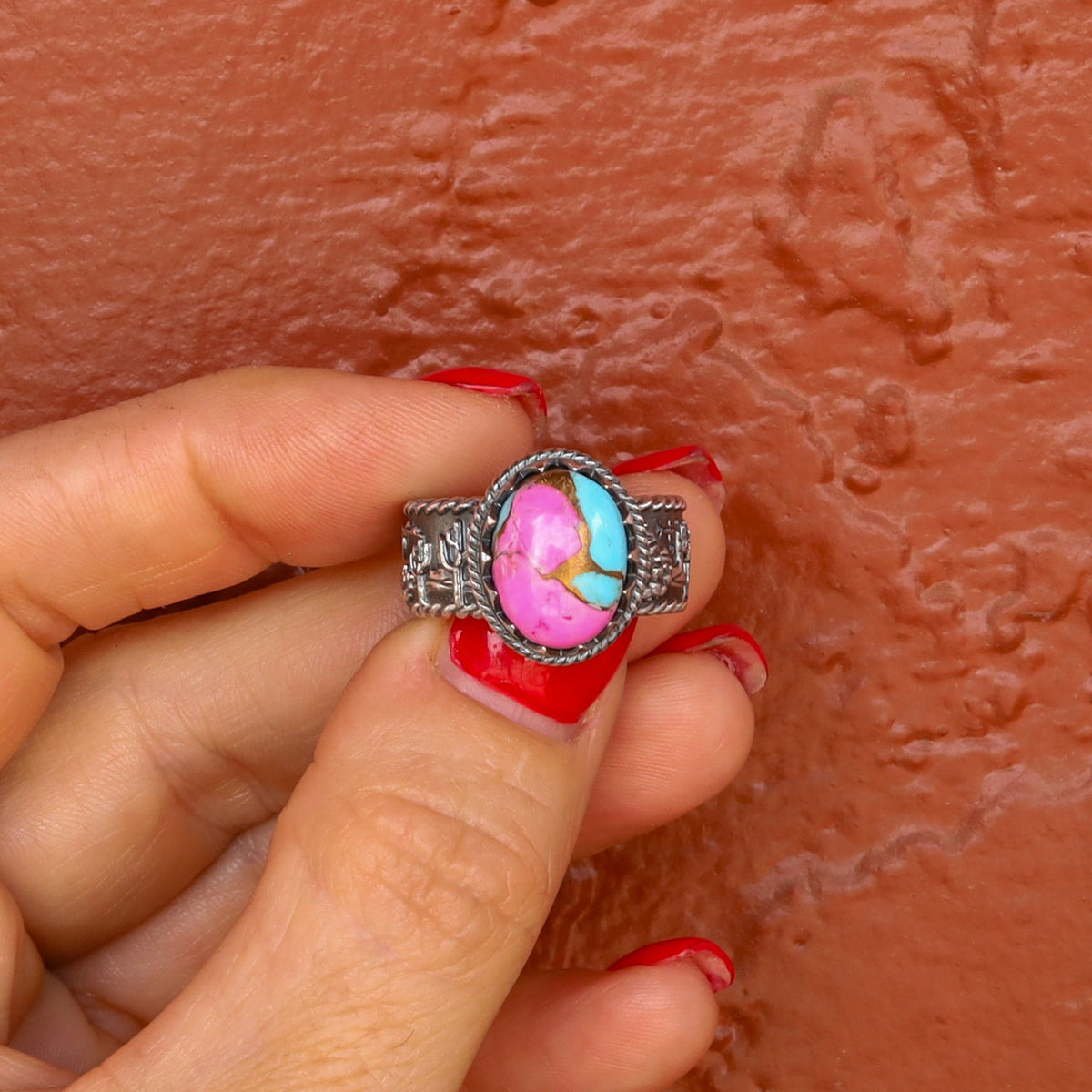 ‘Desert Day & Night' Storyteller Ring - Cotton Candy - Size 8.25  - Pick Optio