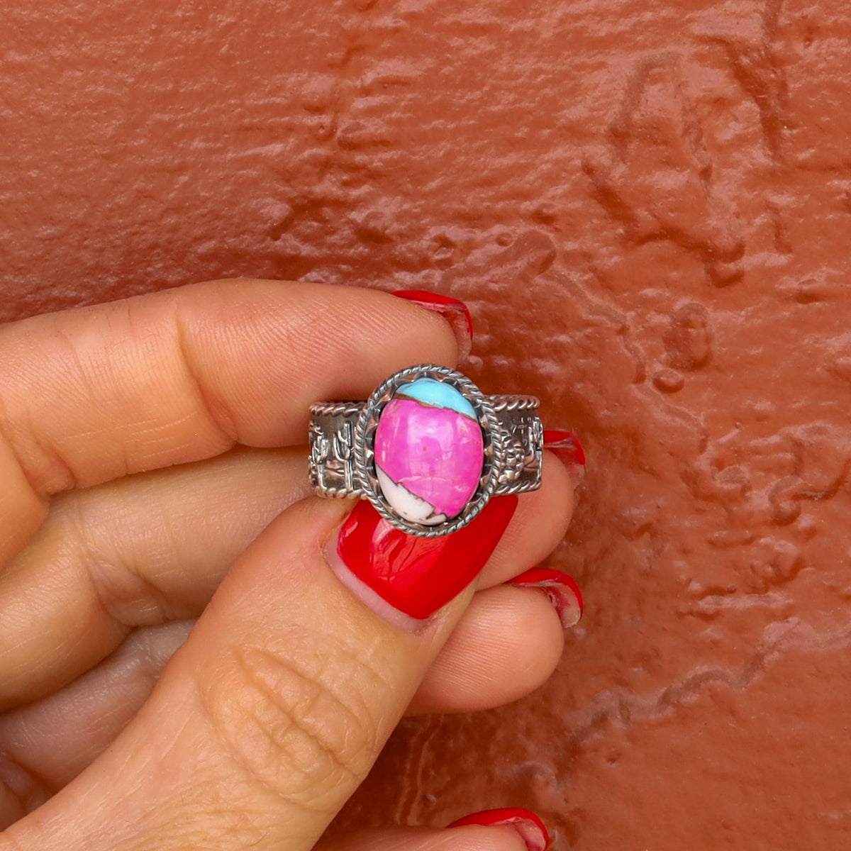 ‘Desert Day & Night' Storyteller Ring - Cotton Candy - Size 8.25  - Pick Optio