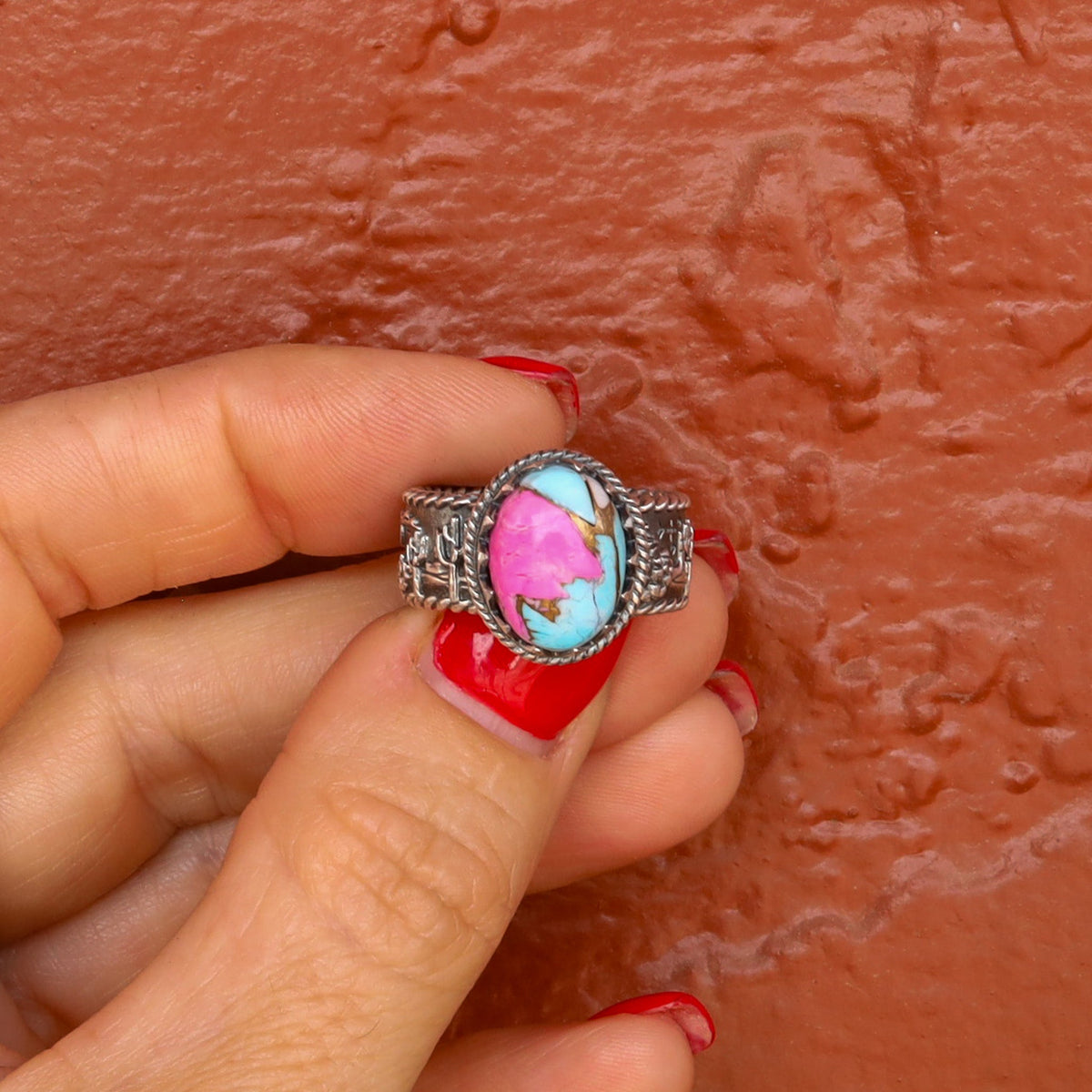 ‘Desert Day & Night' Storyteller Ring - Cotton Candy - Size 8.25  - Pick Optio
