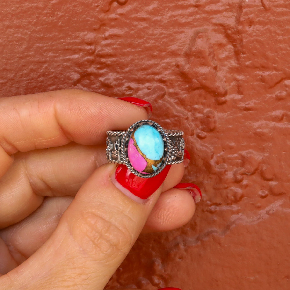 ‘Desert Day & Night' Storyteller Ring - Cotton Candy - Size 8.25  - Pick Optio