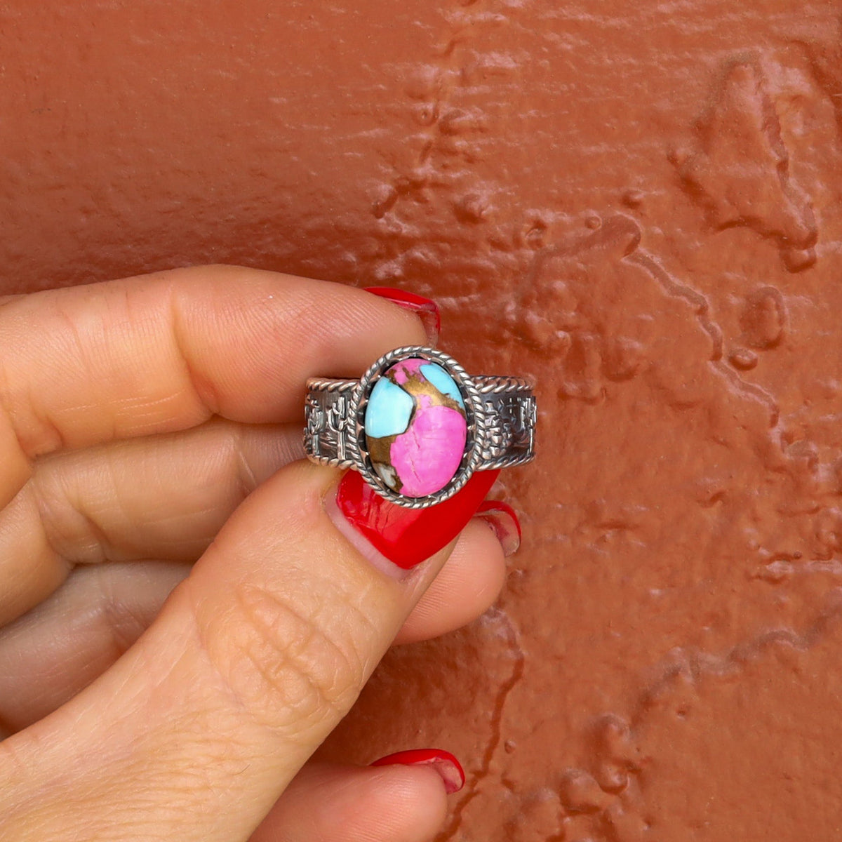 ‘Desert Day & Night' Storyteller Ring - Cotton Candy - Size 10  - Pick Option