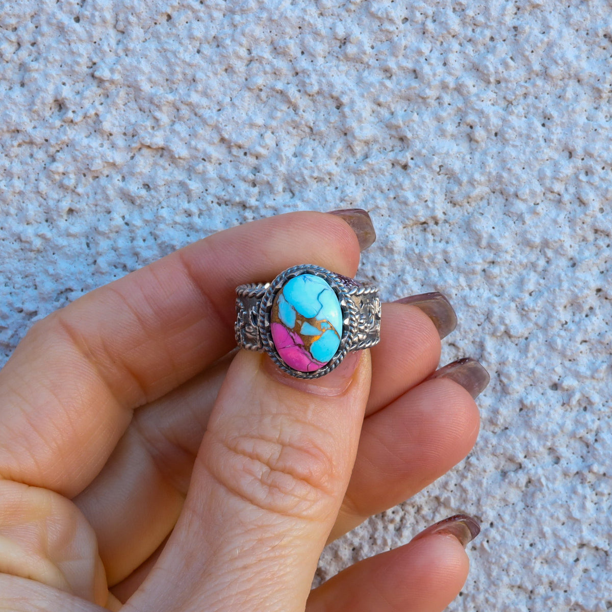 ‘Desert Day & Night' Storyteller Ring - Cotton Candy - Size 7.25 - Pick Optio
