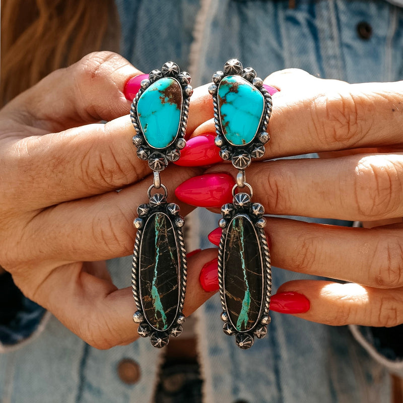 ‘Statement’ Earrings - Blackjack & Kingman