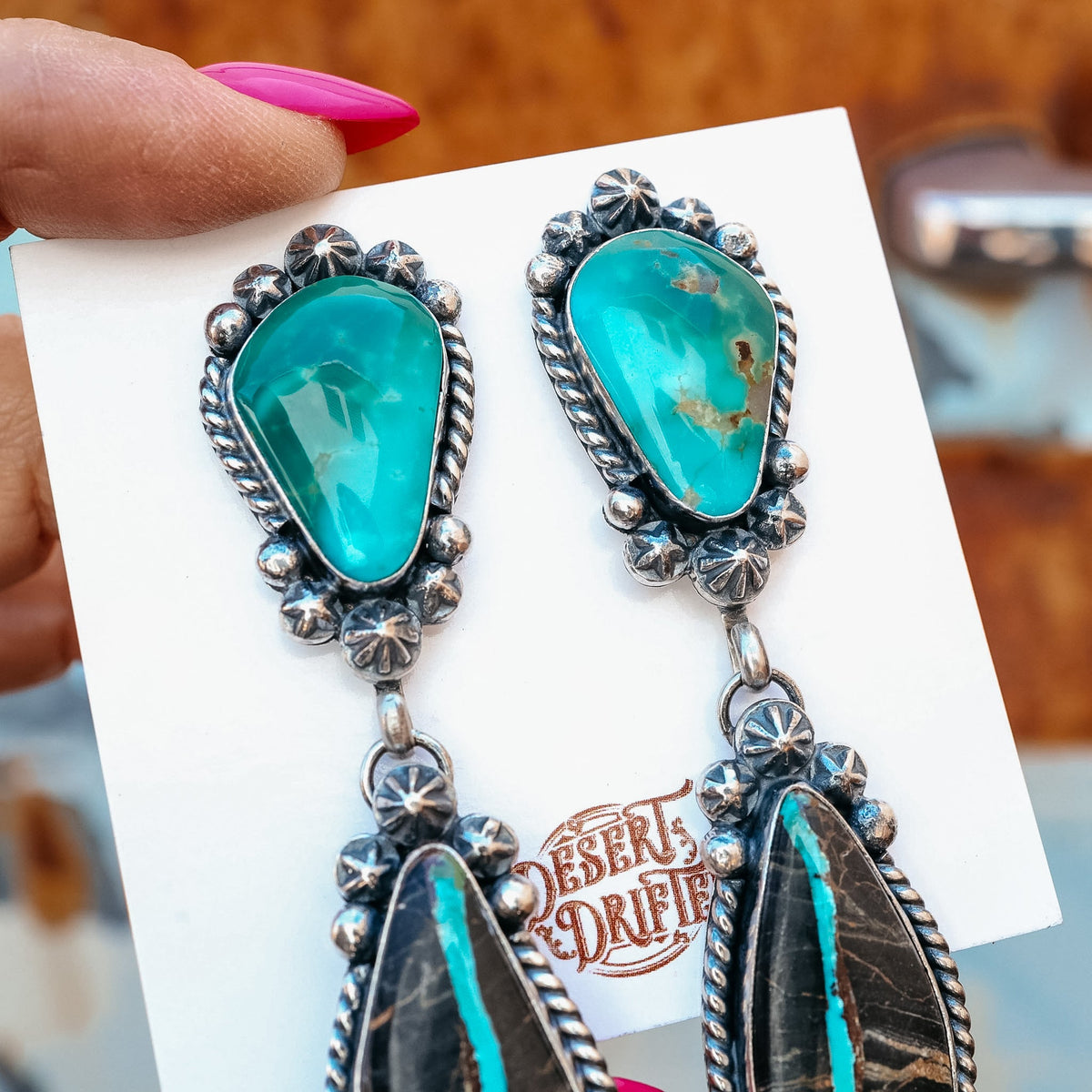 ‘Statement’ Earrings - Blackjack & Kingman