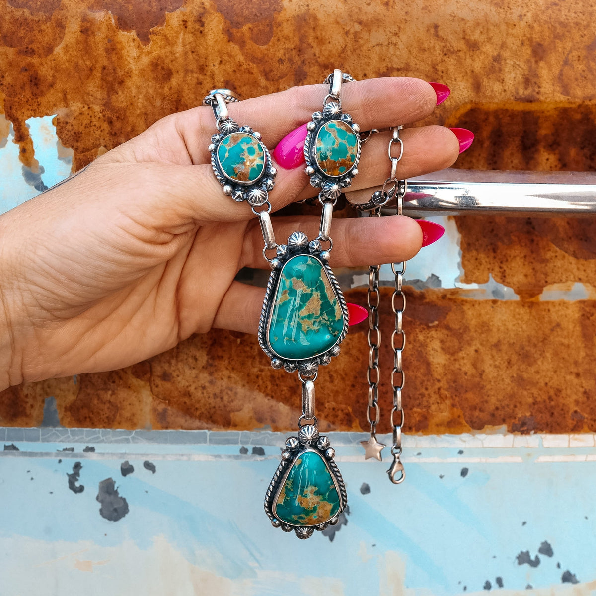 ‘Lariat Set' Necklace & Earrings - Kingman