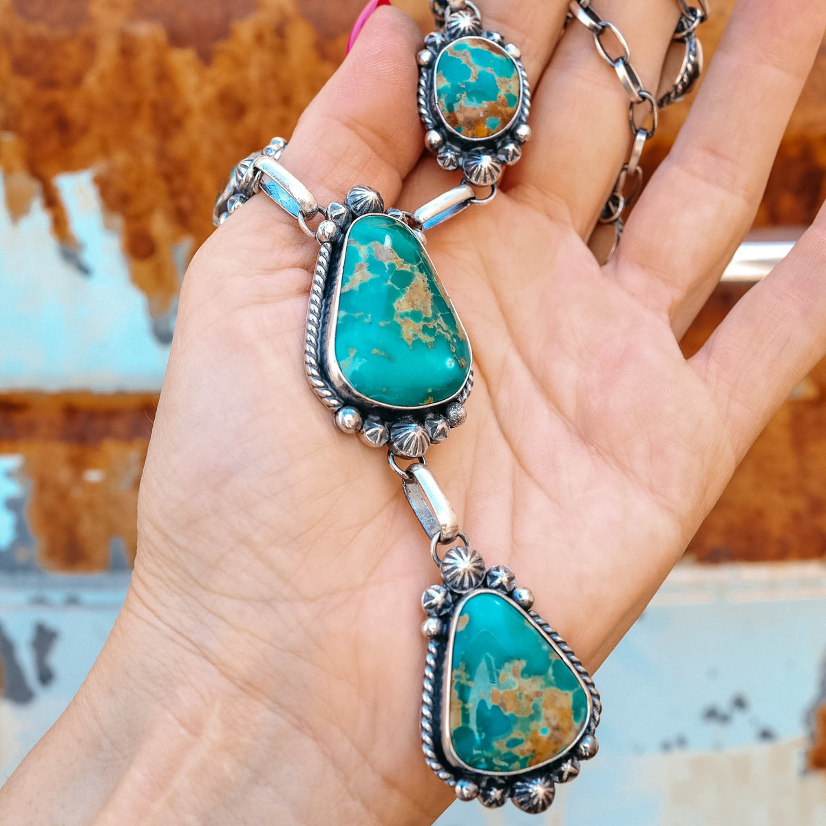 ‘Lariat Set' Necklace & Earrings - Kingman