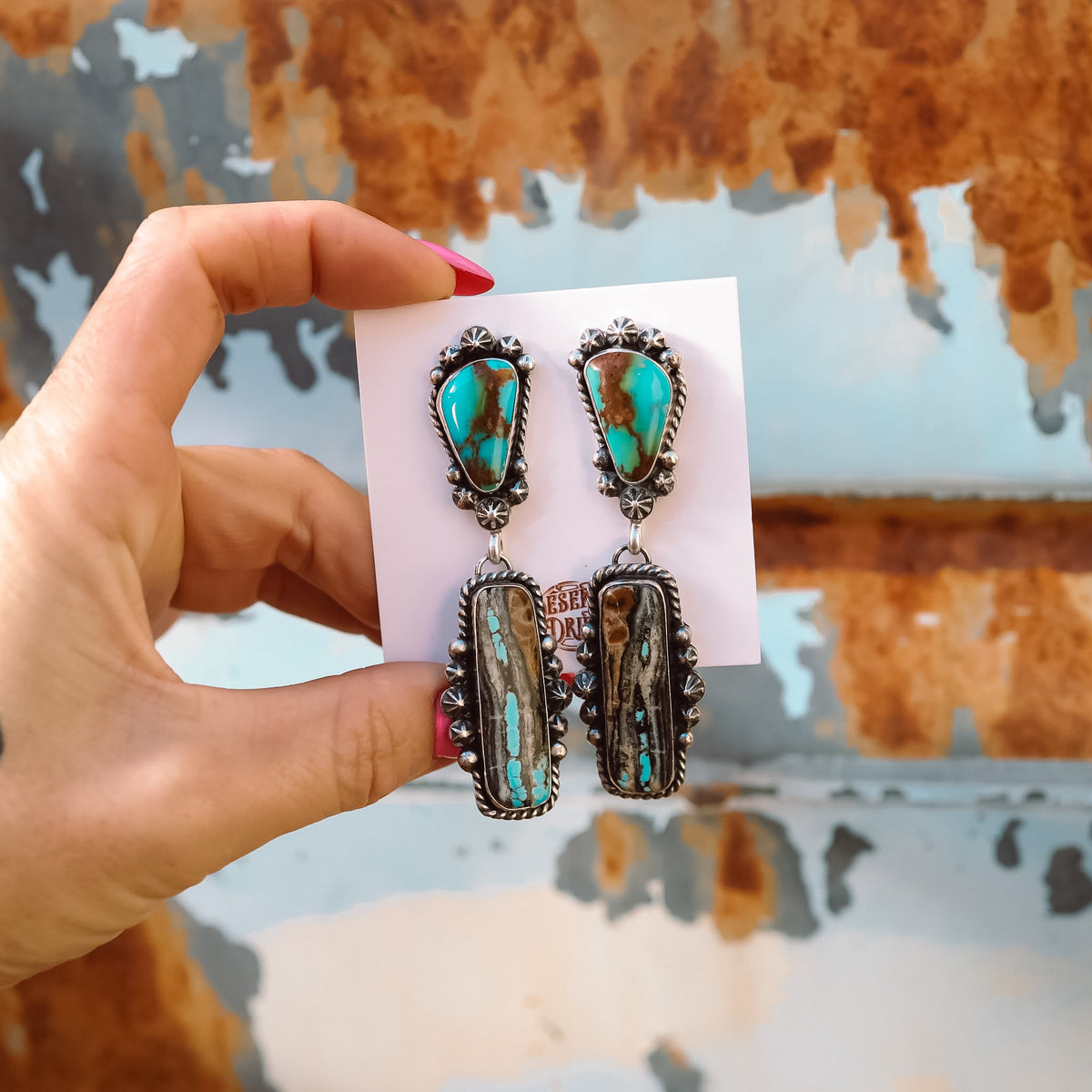 ‘Statement’ Earrings - Blackjack & Kingman