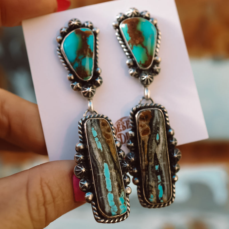 ‘Statement’ Earrings - Blackjack & Kingman