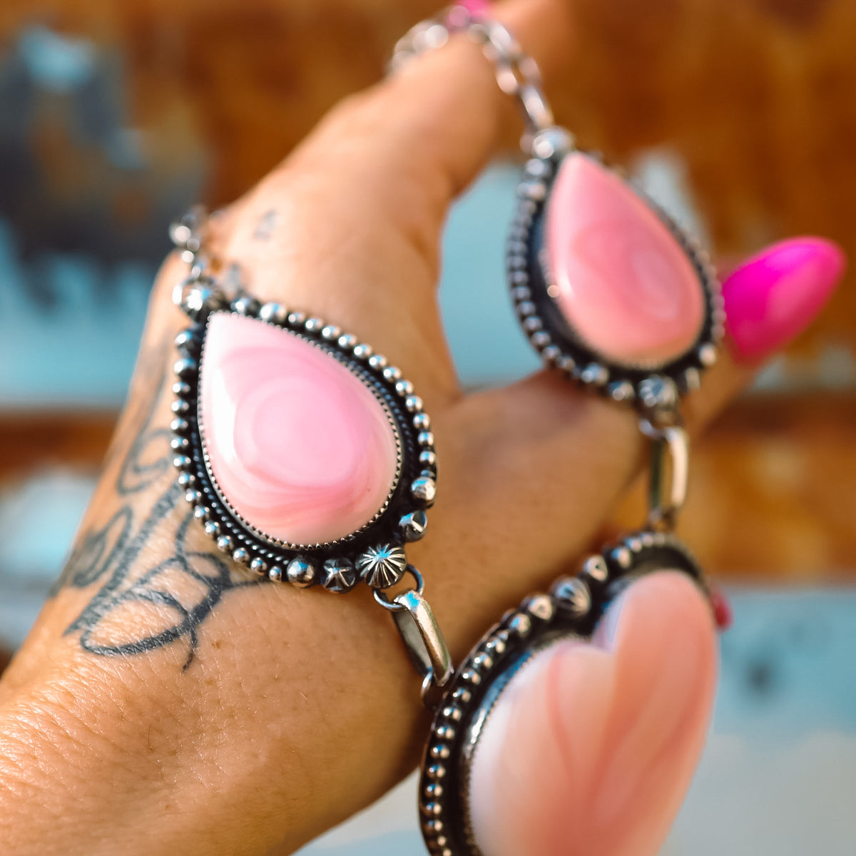 ‘Heart' Necklace - Pink Conch