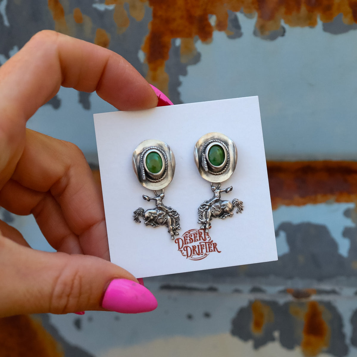 'Bronc & Cowboy Hat' Earrings - Pick Option