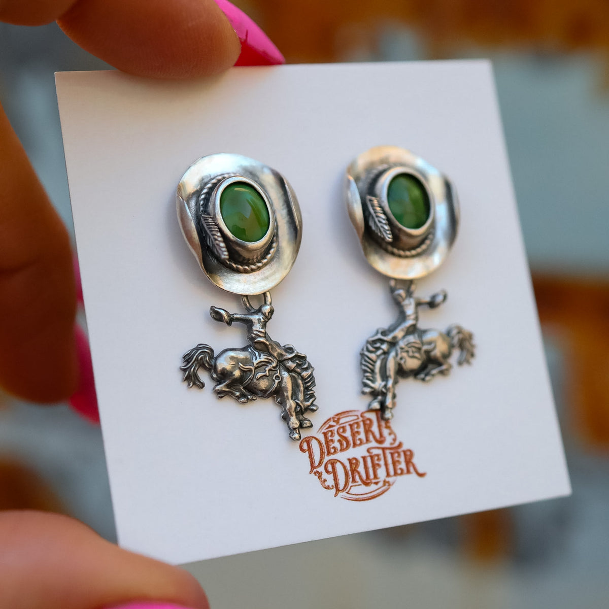 'Bronc & Cowboy Hat' Earrings - Pick Option