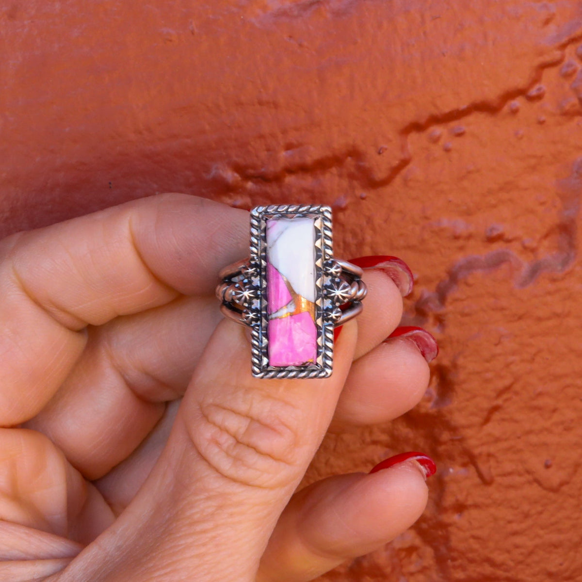 ‘Bar Ring’ - Cotton Candy - Size 8 - Pick Option