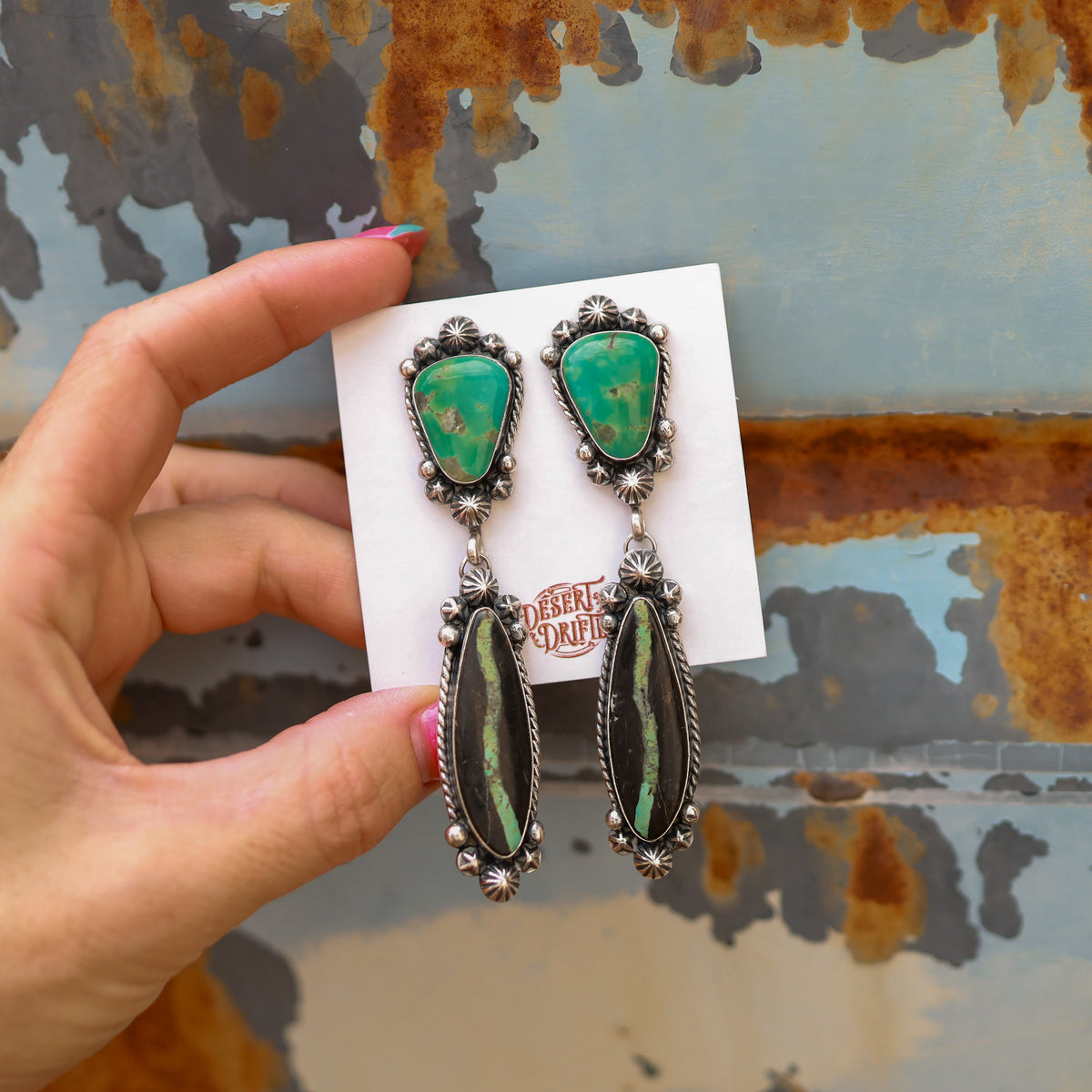 ‘Statement’ Earrings - Blackjack & Kingman