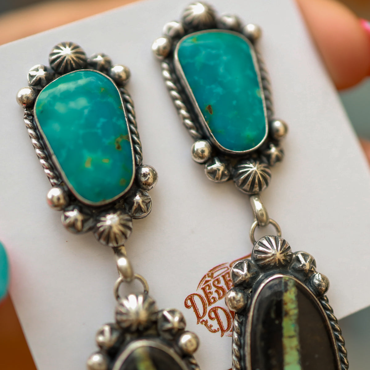 ‘Statement’ Earrings - Blackjack & Kingman