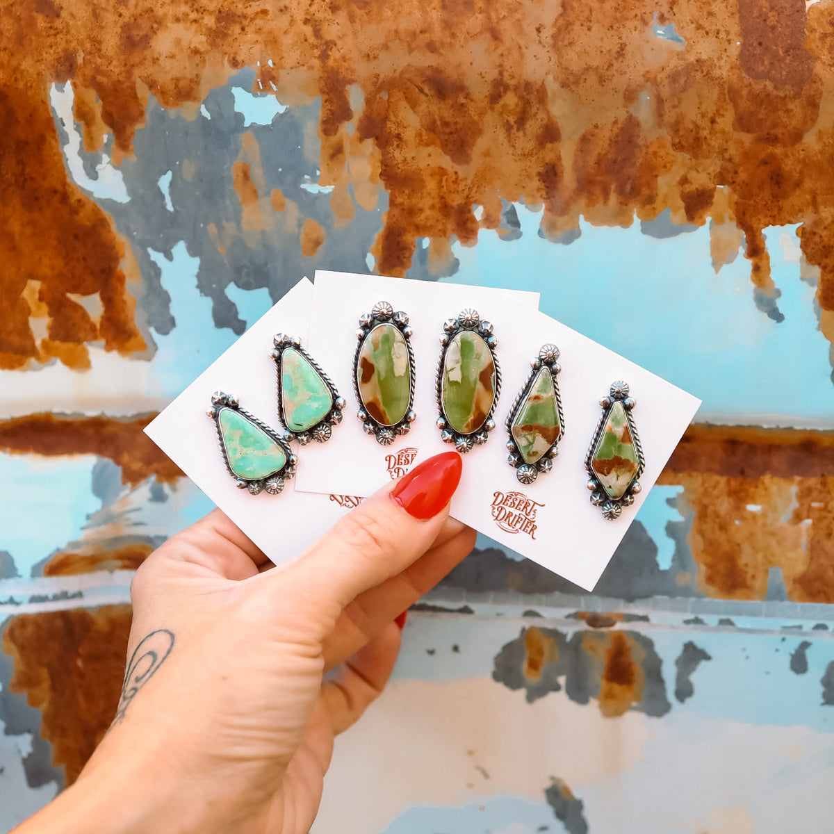 Chunky Studs - Australian Variscite - Pick Option