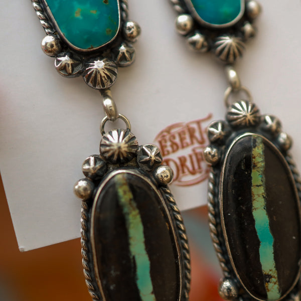 ‘Statement’ Earrings - Blackjack & Kingman