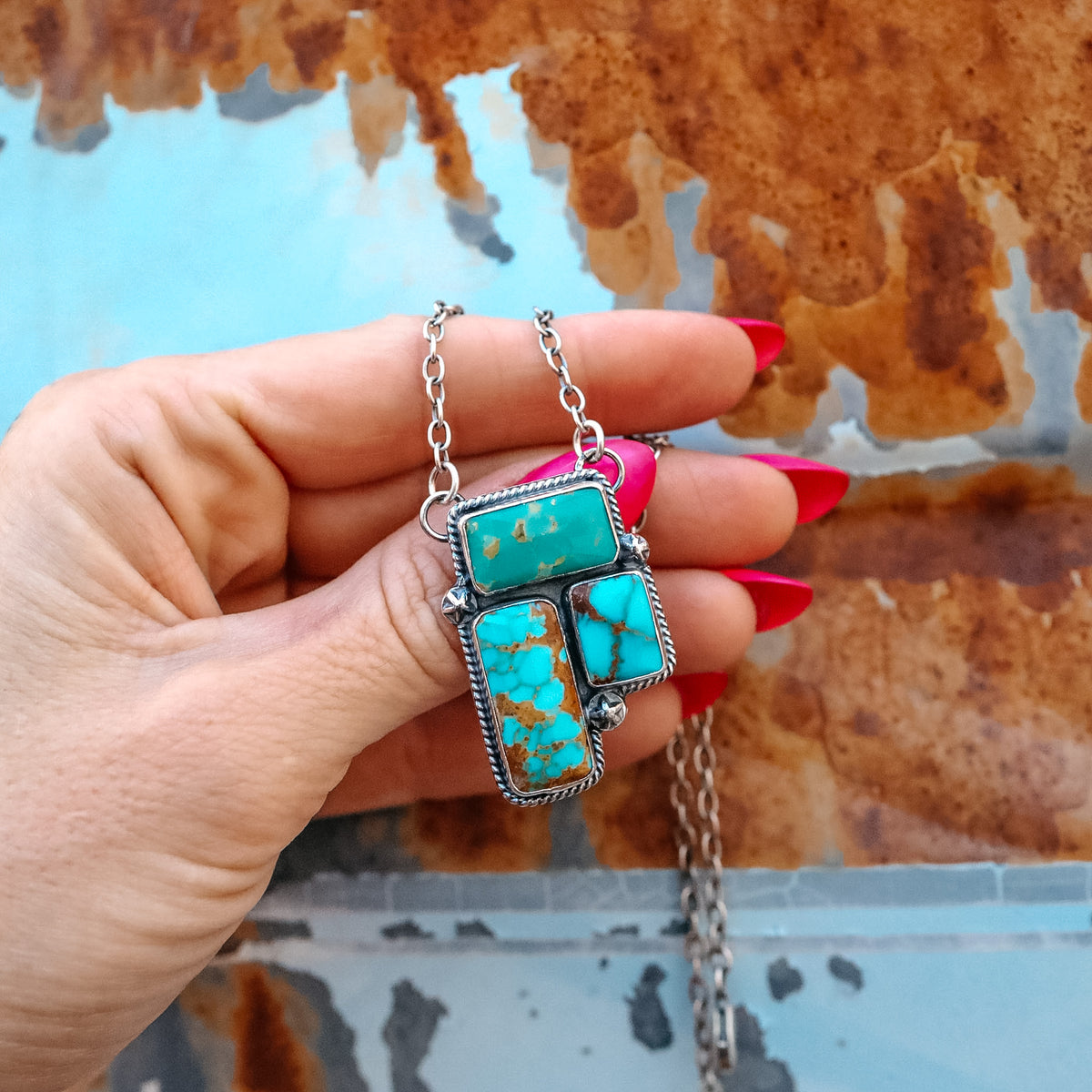 ‘Rectangle Cluster' Necklace - Kingman - Pick Option