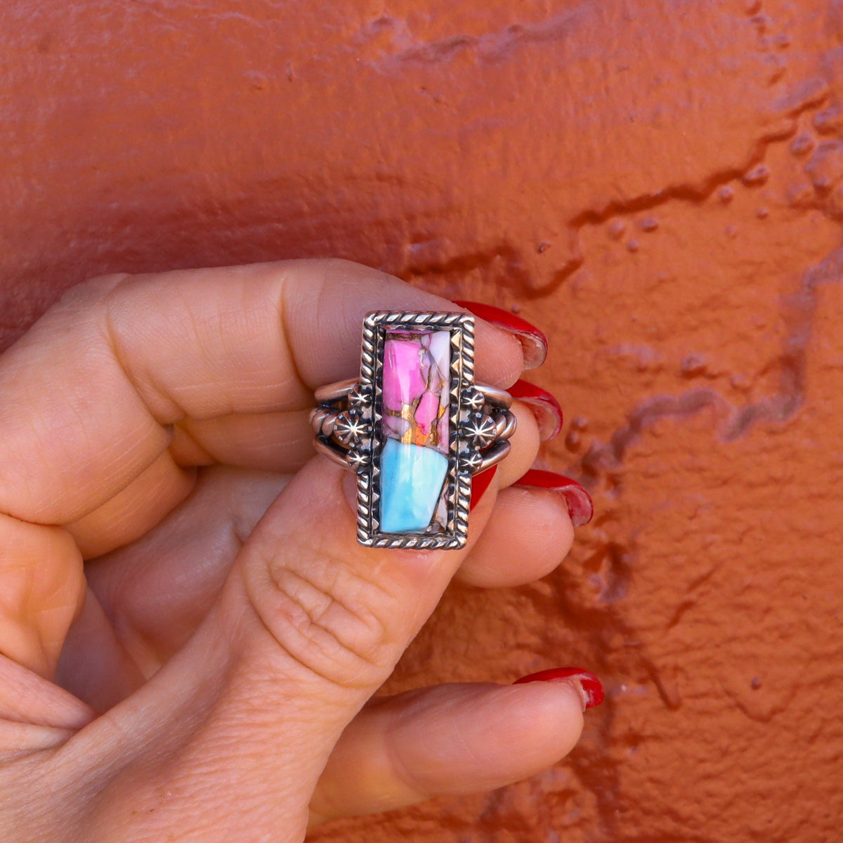 ‘Bar Ring’ - Cotton Candy - Size 8 - Pick Option