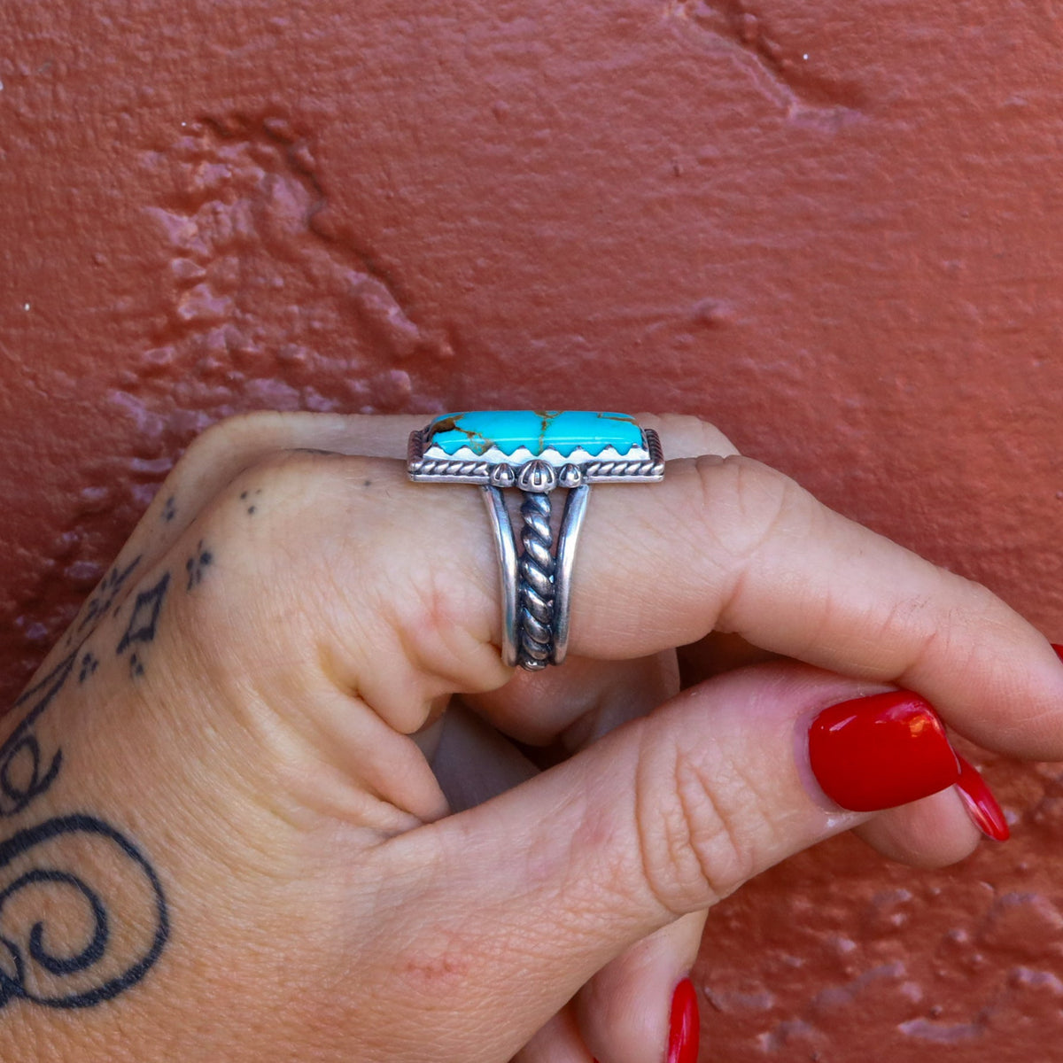 ‘Bar Ring’ - Kingman - Size 7 - Pick Option
