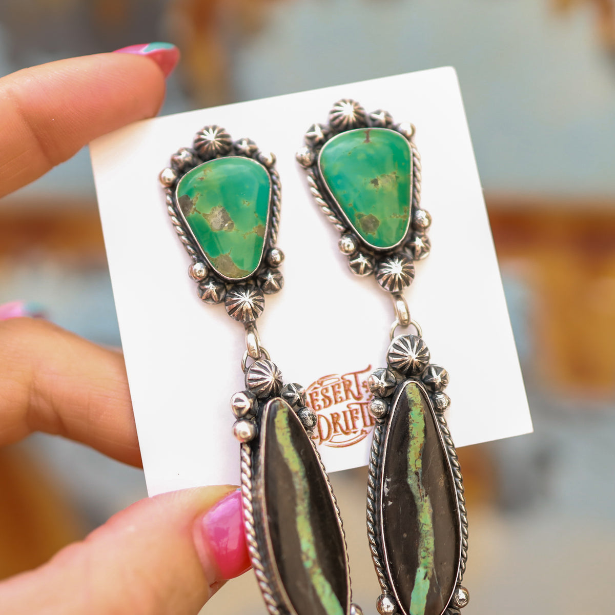 ‘Statement’ Earrings - Blackjack & Kingman