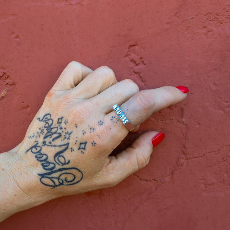 ‘Badass’ Signet Ring - Sterling Silver - Pick Option