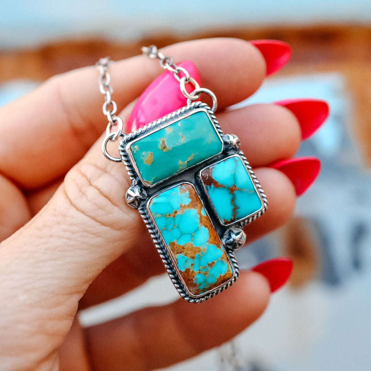 ‘Rectangle Cluster' Necklace - Kingman - Pick Option