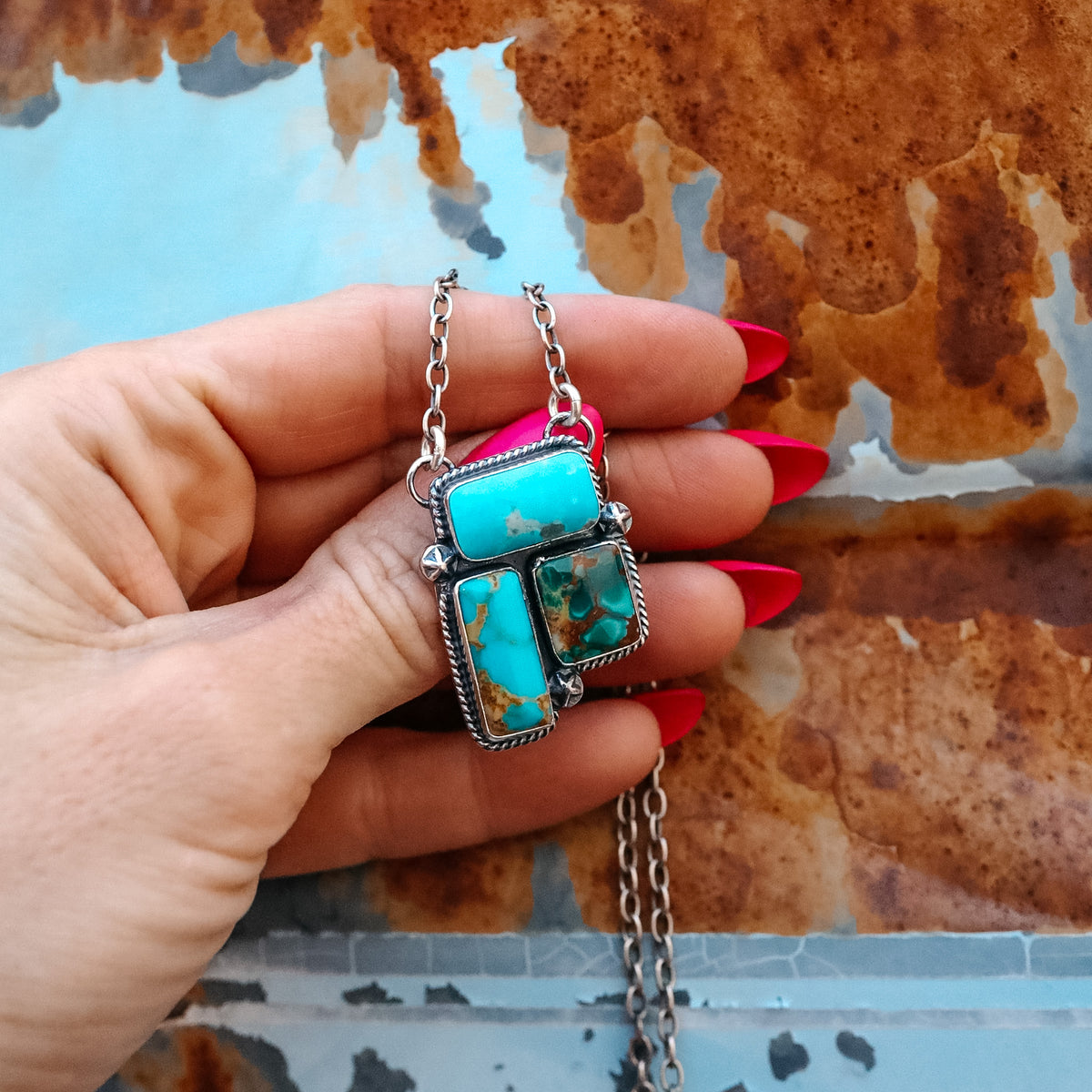‘Rectangle Cluster' Necklace - Kingman - Pick Option