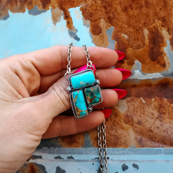 ‘Rectangle Cluster' Necklace - Kingman - Pick Option