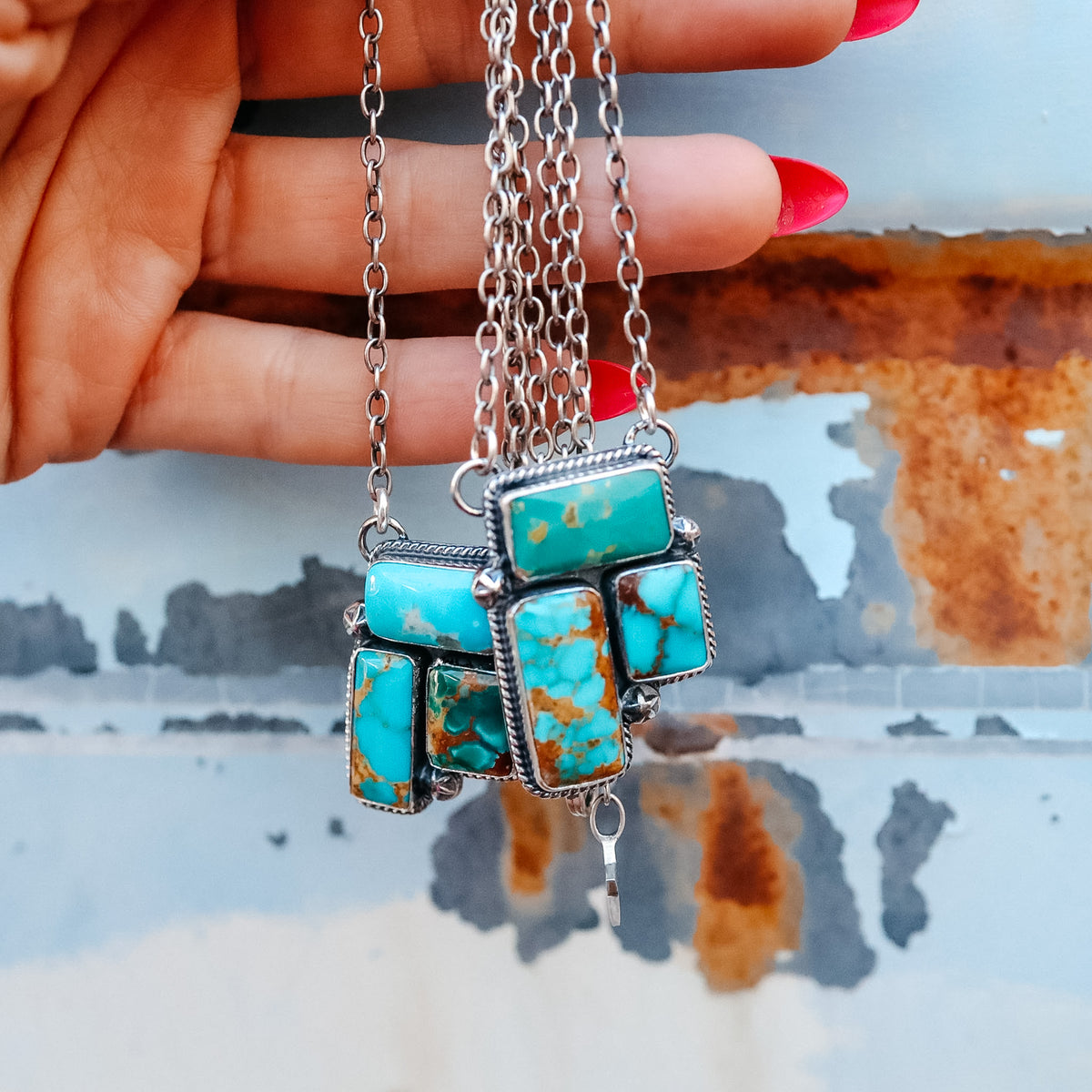 ‘Rectangle Cluster' Necklace - Kingman - Pick Option