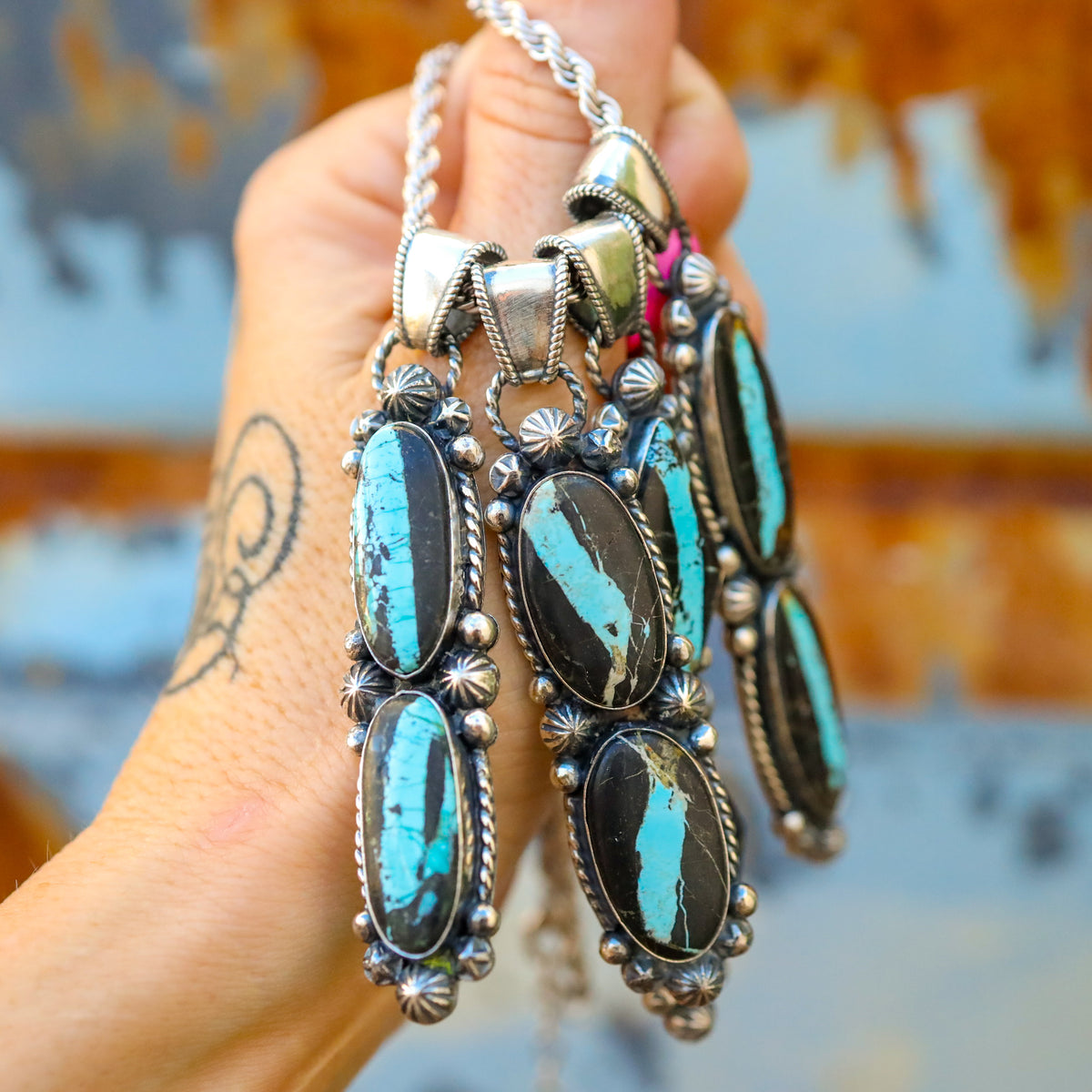 'Two Stone' Pendant - Blackjack