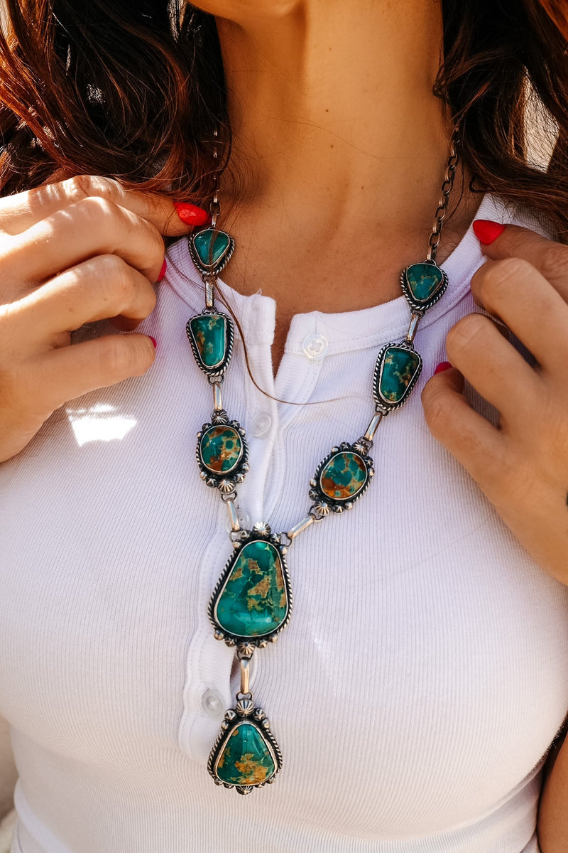 ‘Lariat Set' Necklace & Earrings - Kingman